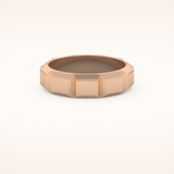 Patterned Men's Wedding Band