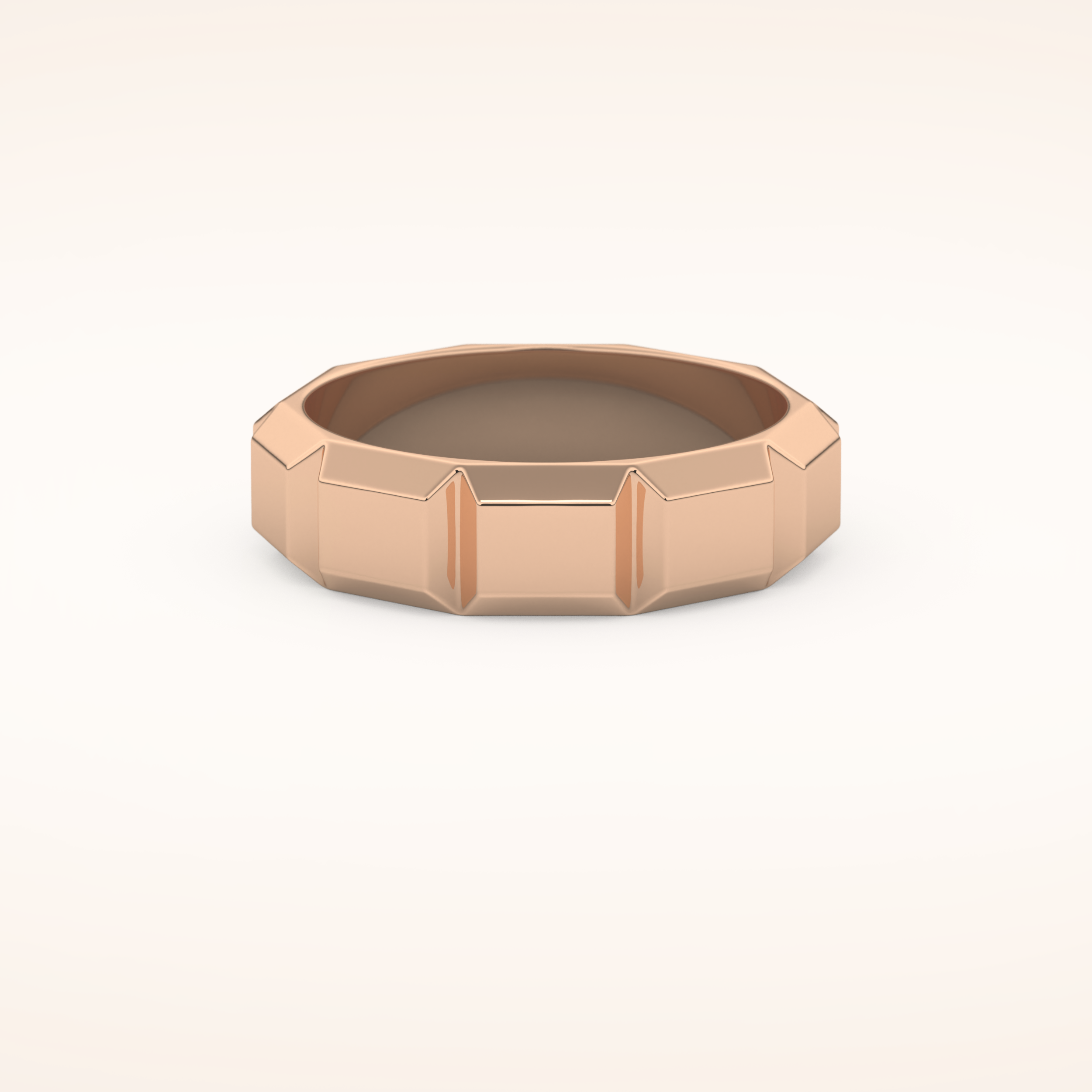 Patterned Men's Wedding Band