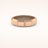 Patterned Men's Wedding Band