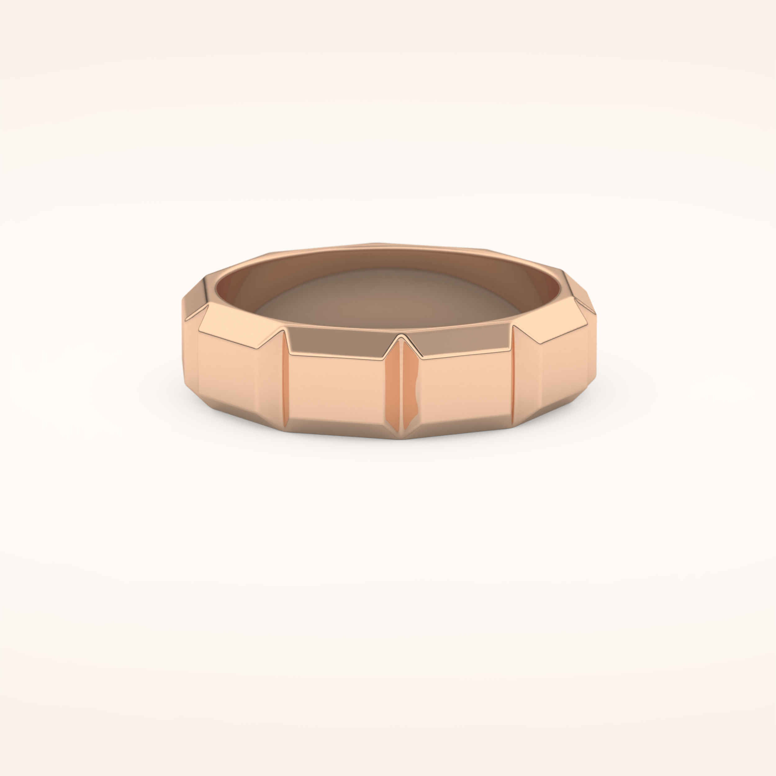 Patterned Men's Wedding Band