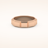 Patterned Men's Wedding Band