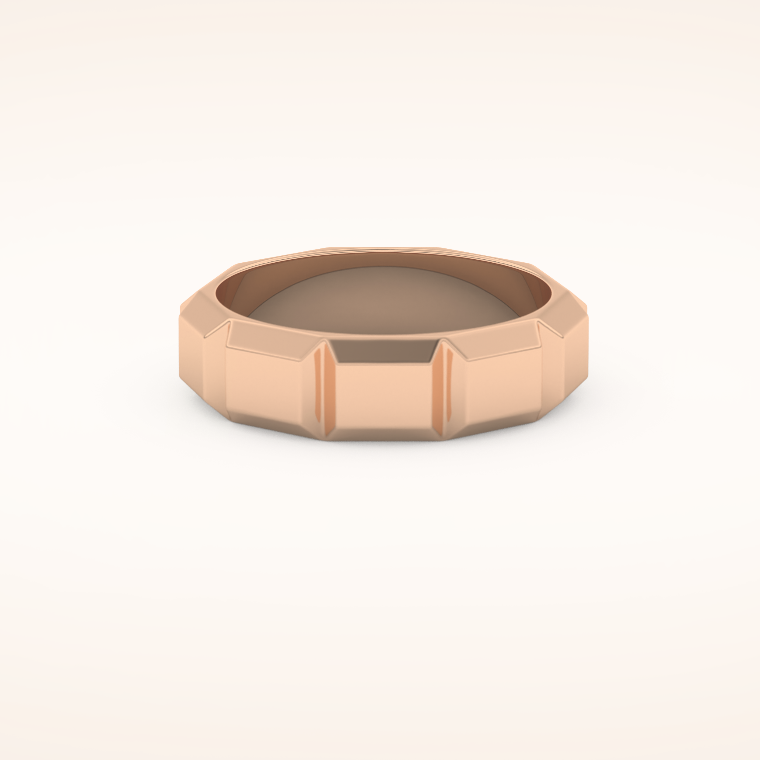 Patterned Men's Wedding Band