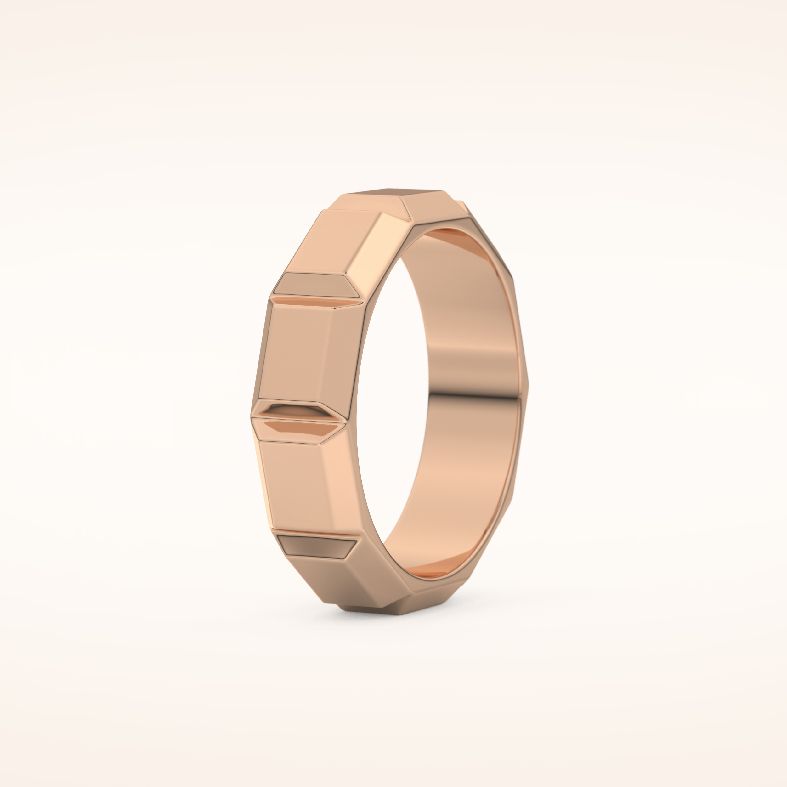 Patterned Men's Wedding Band