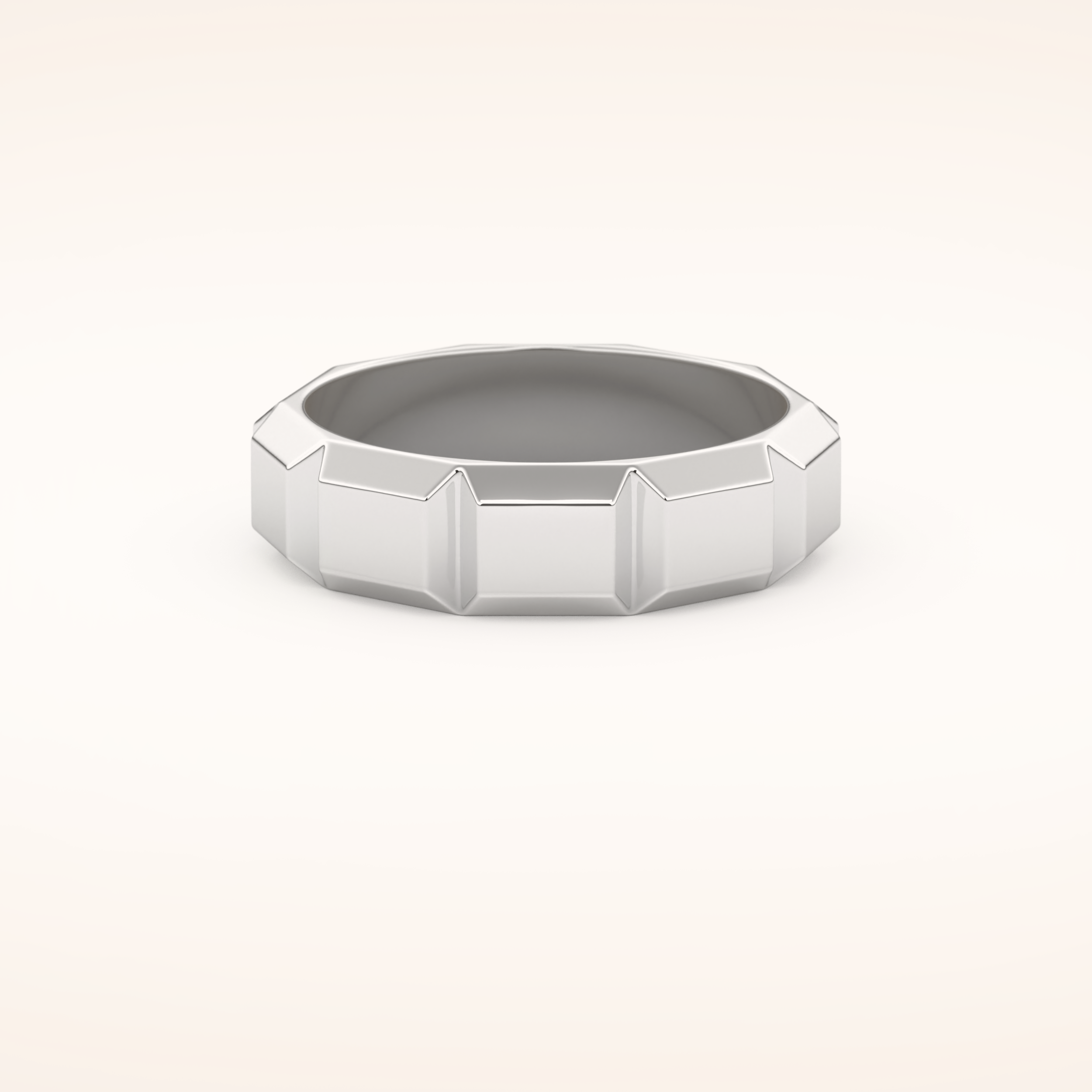 Patterned Men's Wedding Band