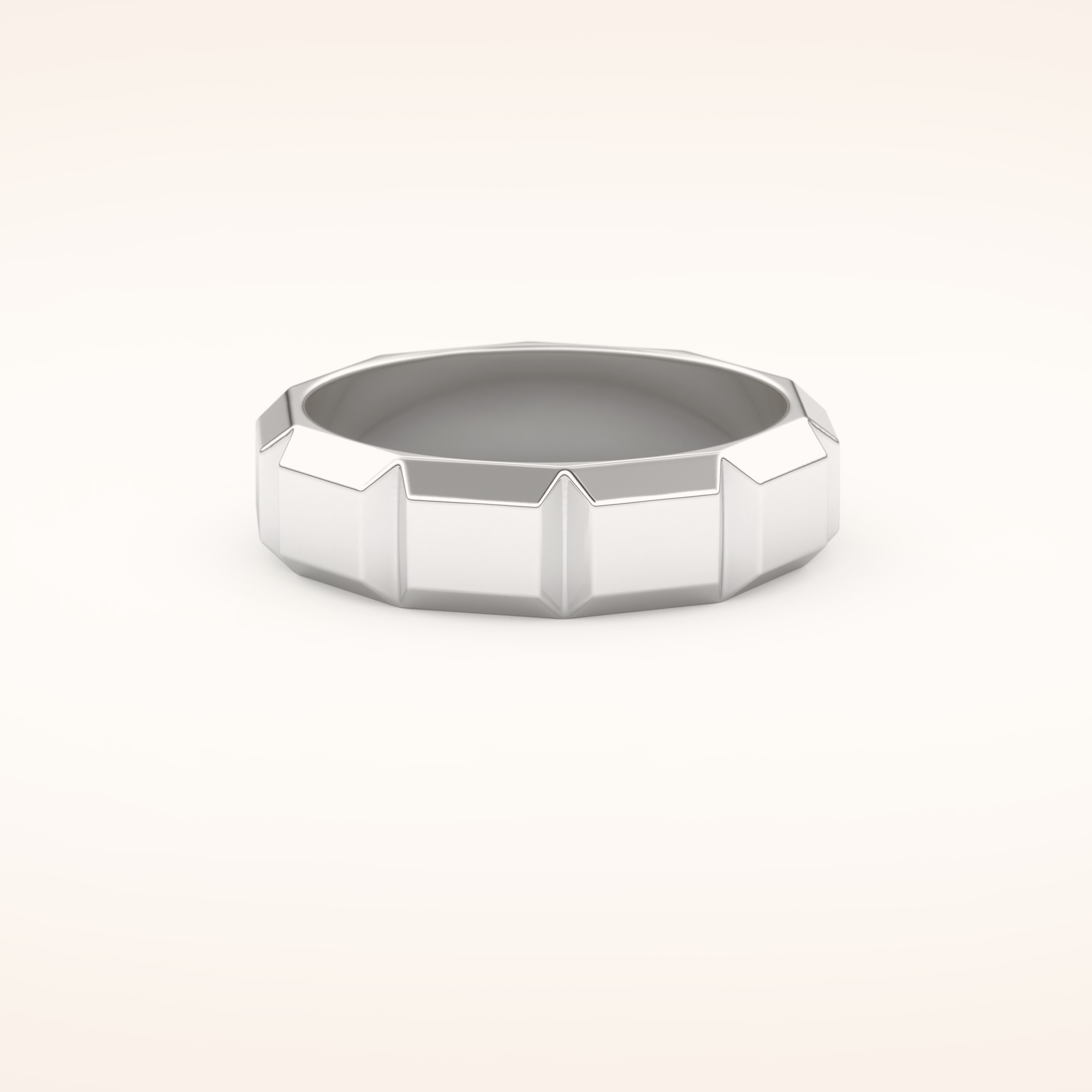 Patterned Men's Wedding Band