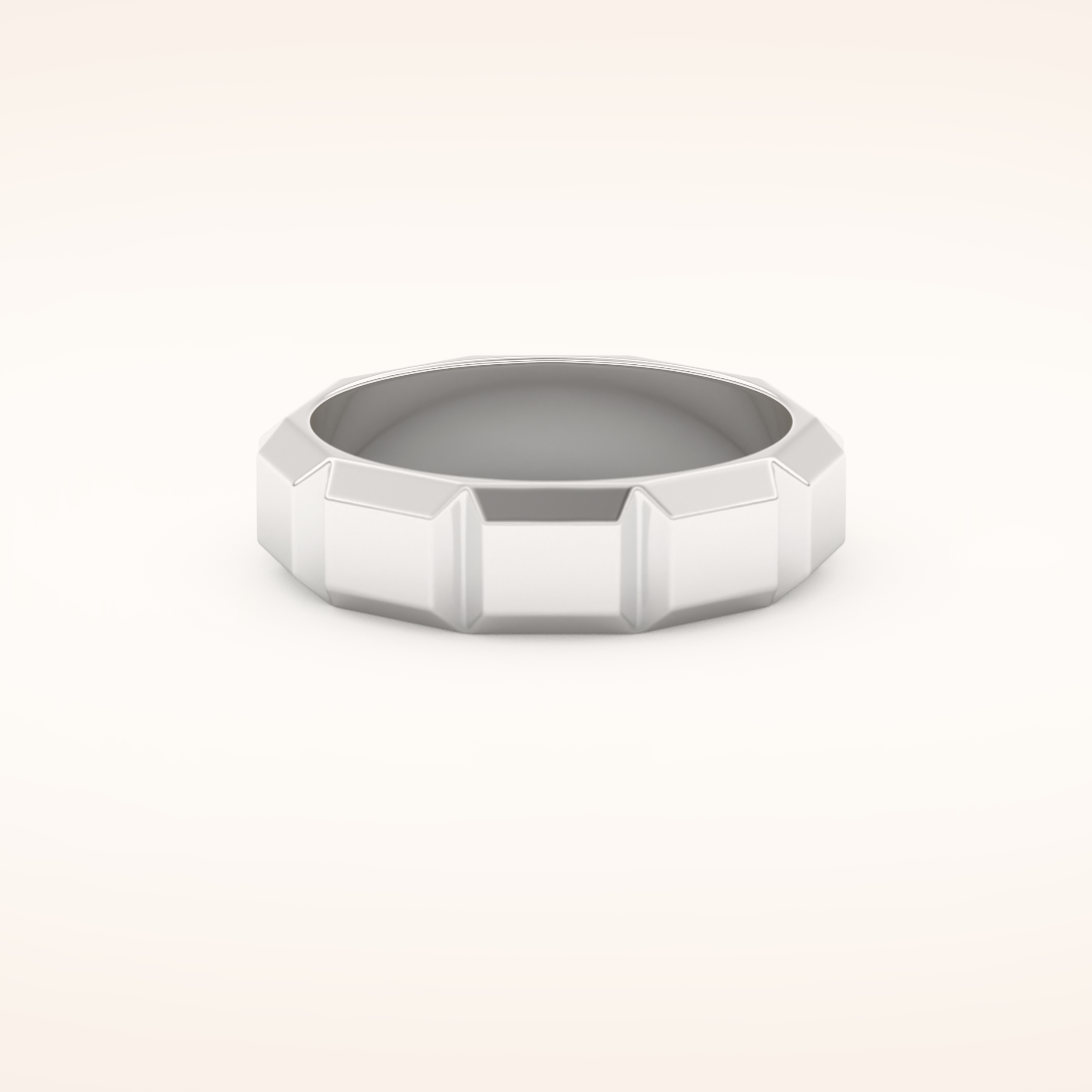Patterned Men's Wedding Band
