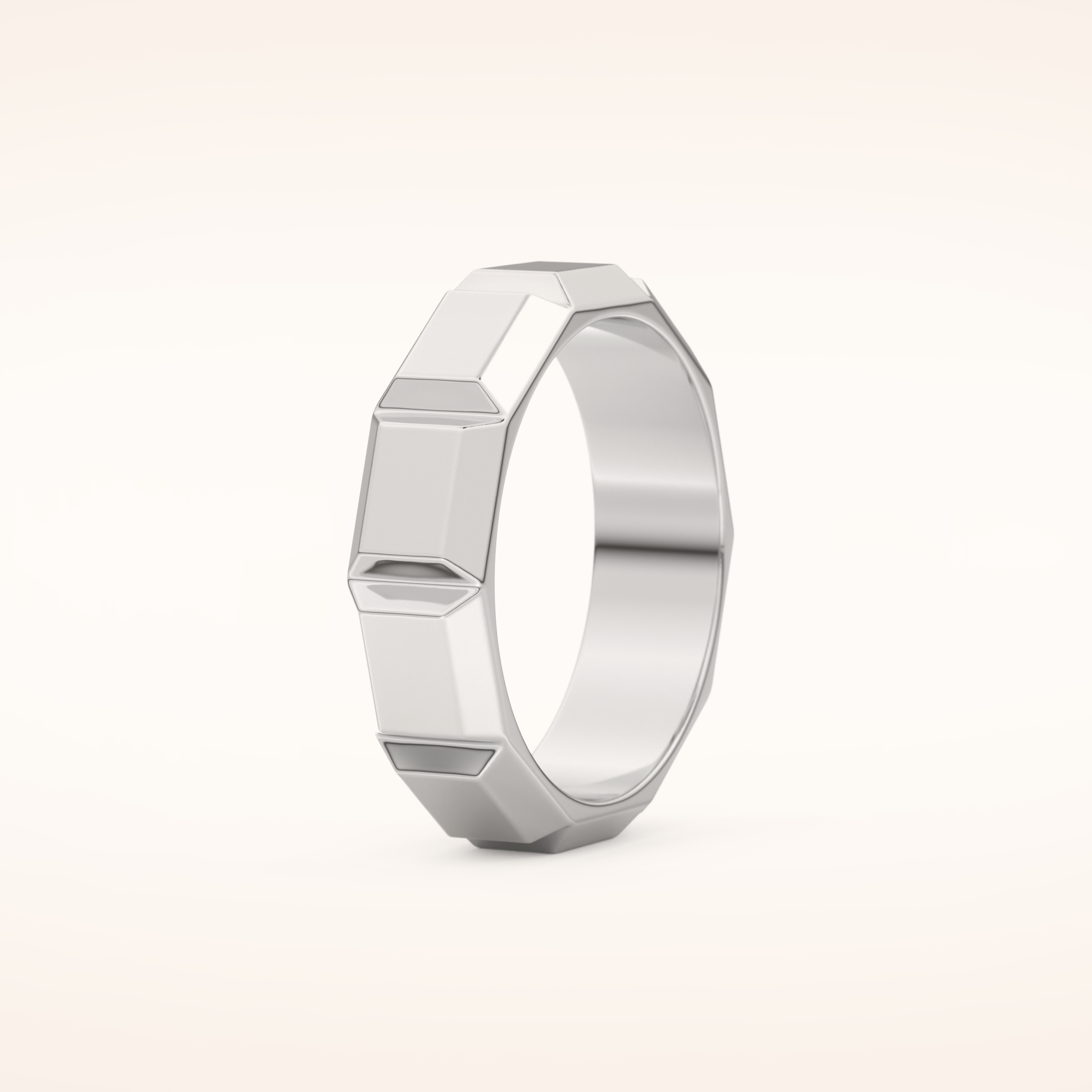 Patterned Men's Wedding Band