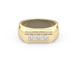 0.536 TCW Princess Lab Grown Diamond Men's Wedding Band