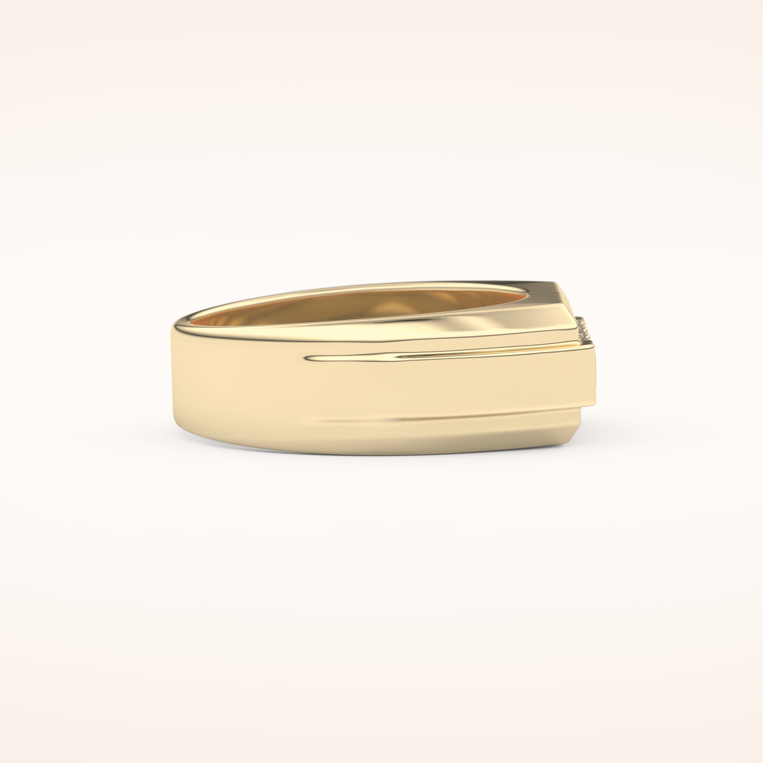 0.536 TCW Round Shaped Moissanite Multi Stone Men's Wedding Band