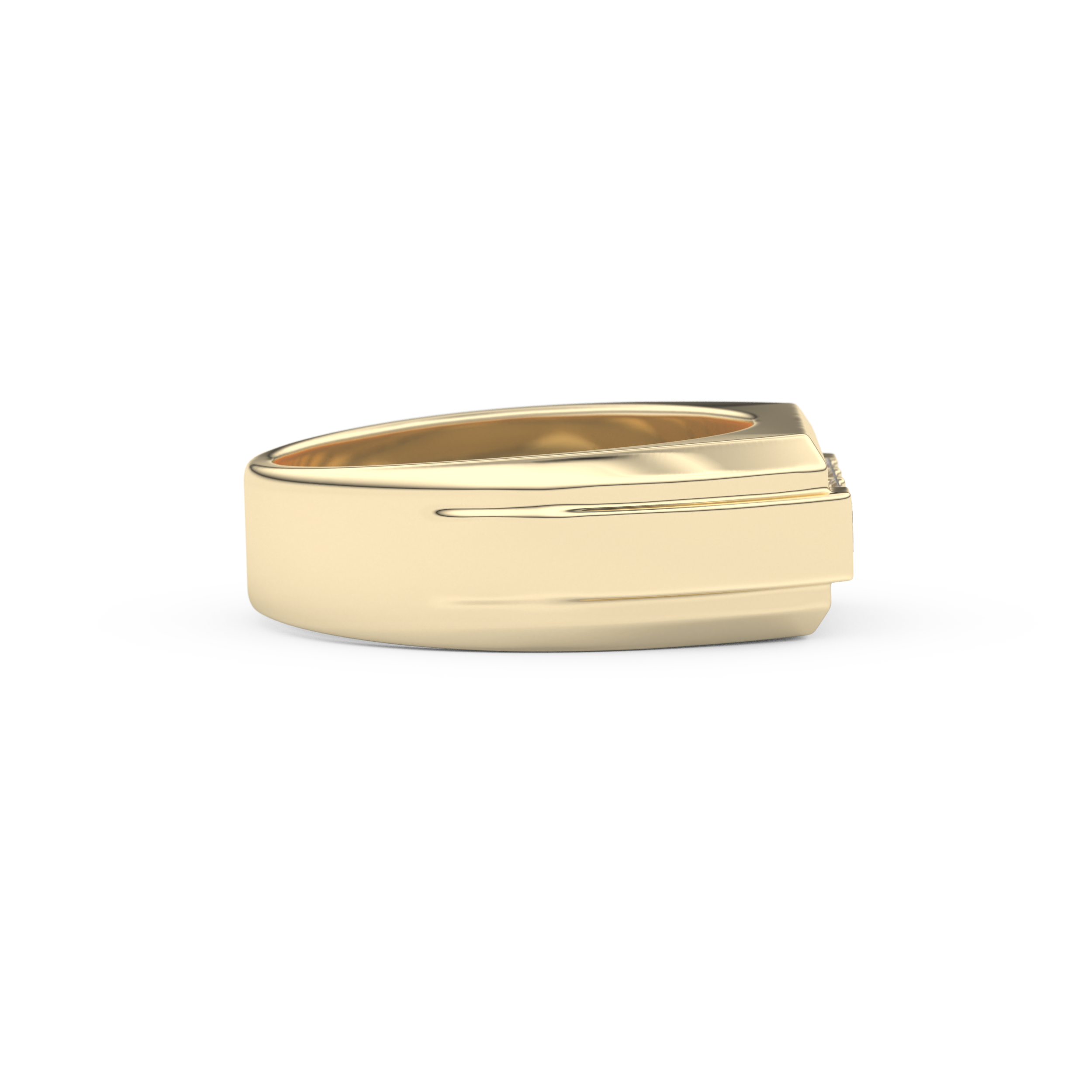 0.536 TCW Princess Lab Grown Diamond Men's Wedding Band