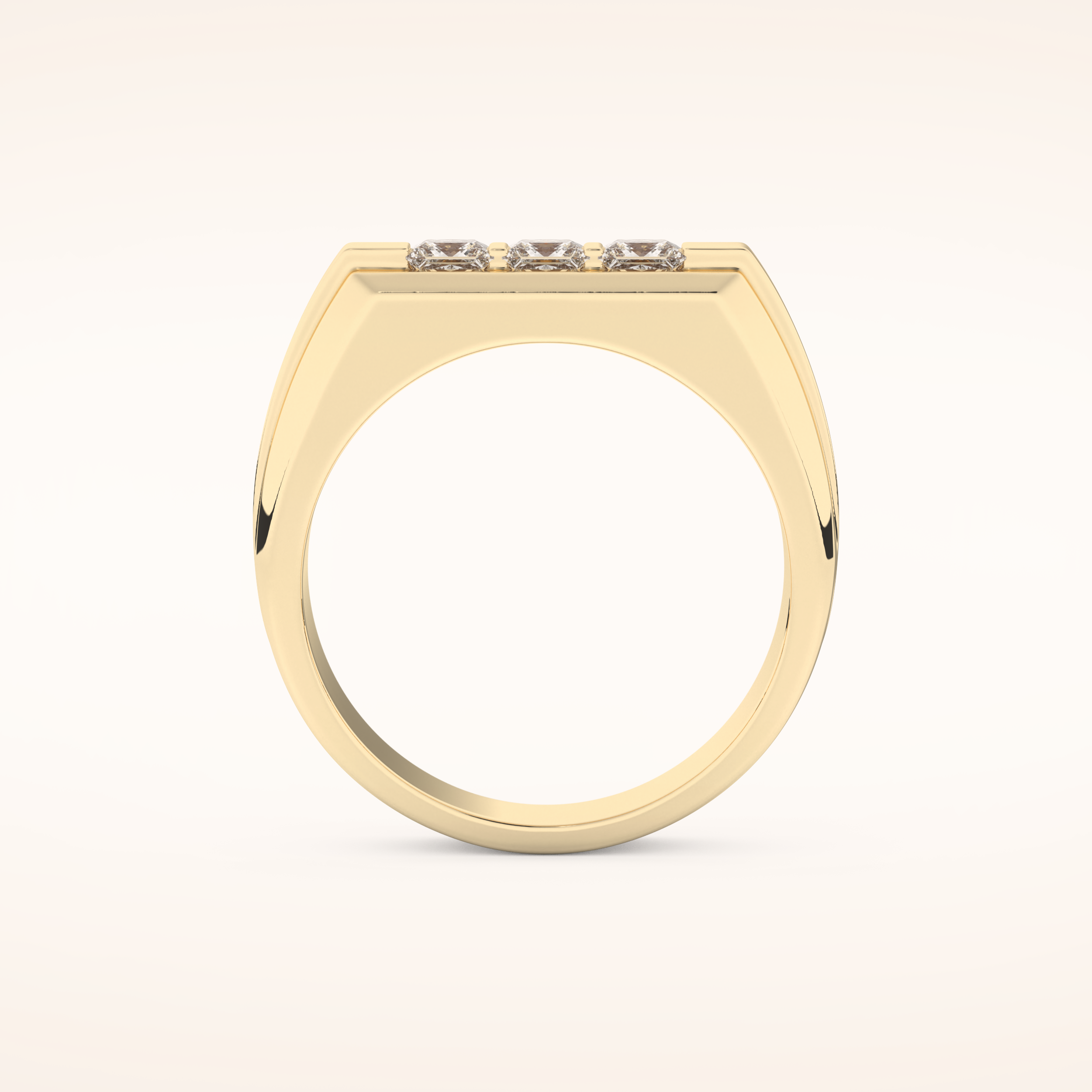 0.536 TCW Round Shaped Moissanite Multi Stone Men's Wedding Band