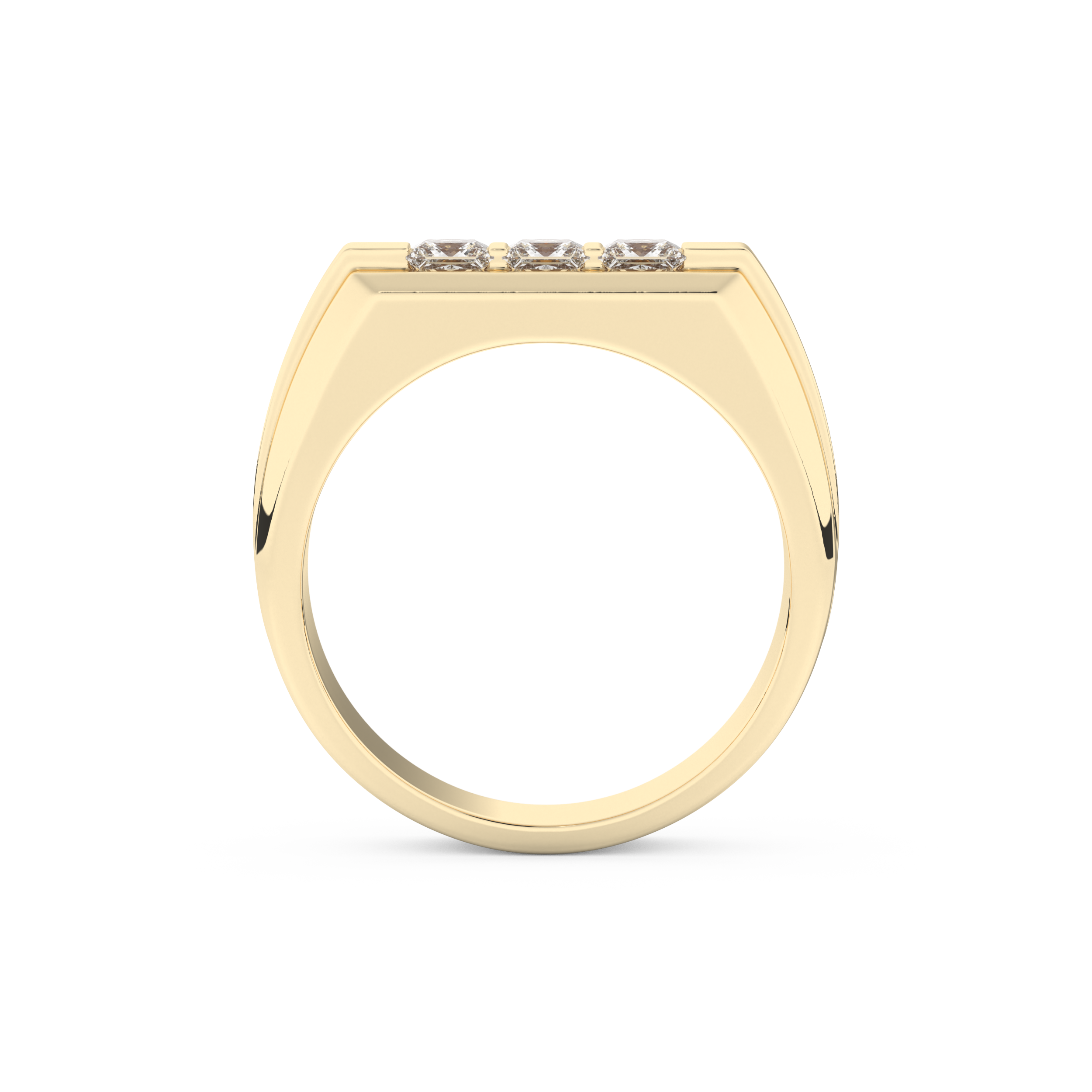 0.536 TCW Princess Lab Grown Diamond Men's Wedding Band