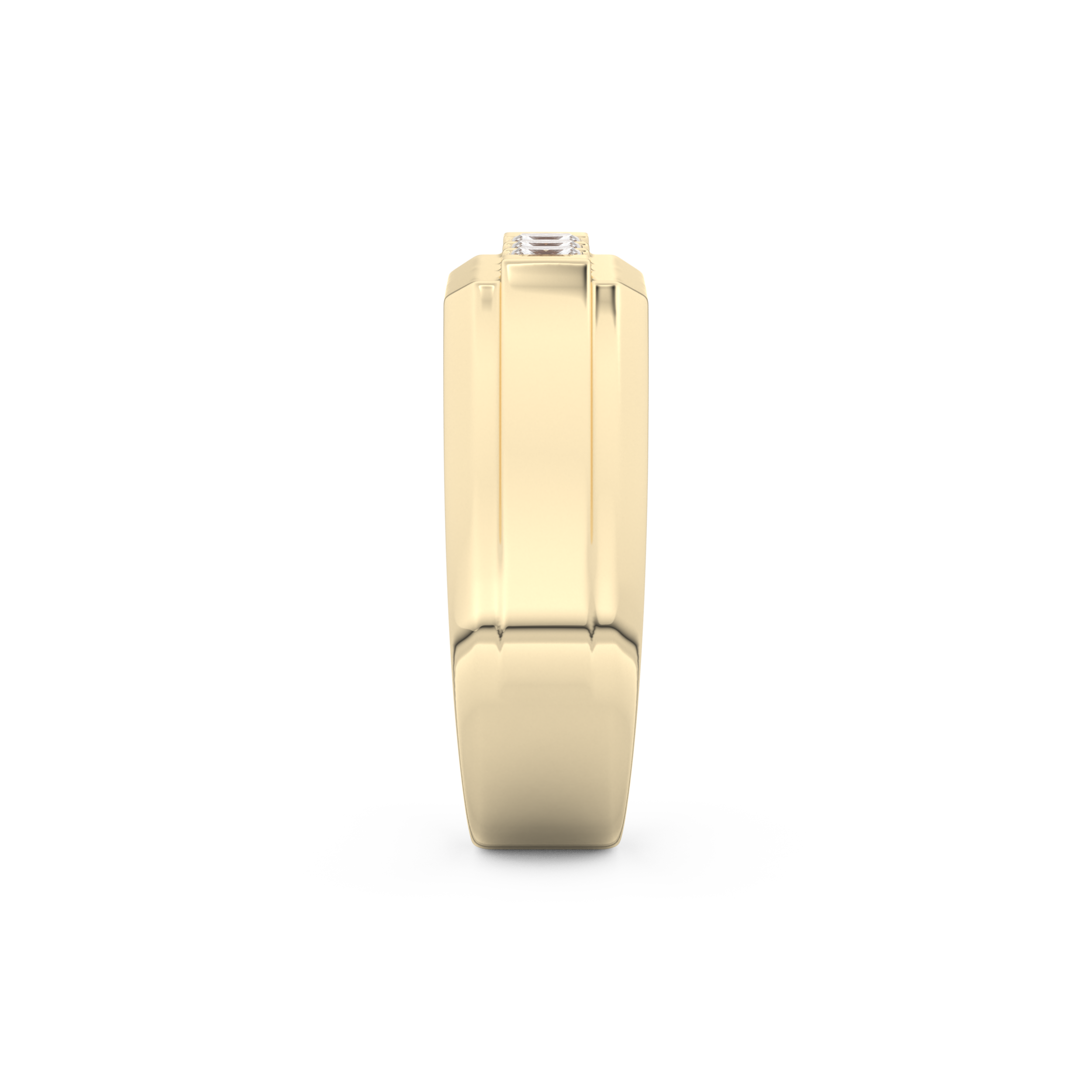 0.536 TCW Princess Lab Grown Diamond Men's Wedding Band