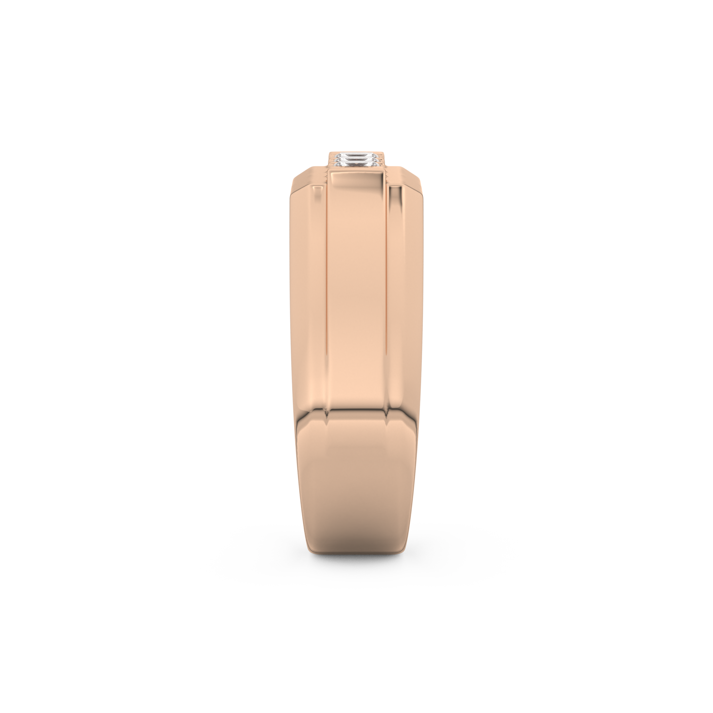 0.536 TCW Princess Lab Grown Diamond Men's Wedding Band