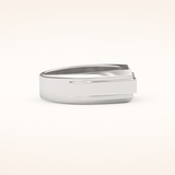 0.536 TCW Round Shaped Moissanite Multi Stone Men's Wedding Band