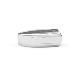 0.536 TCW Princess Lab Grown Diamond Men's Wedding Band