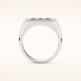 0.536 TCW Round Shaped Moissanite Multi Stone Men's Wedding Band