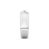 0.536 TCW Princess Lab Grown Diamond Men's Wedding Band