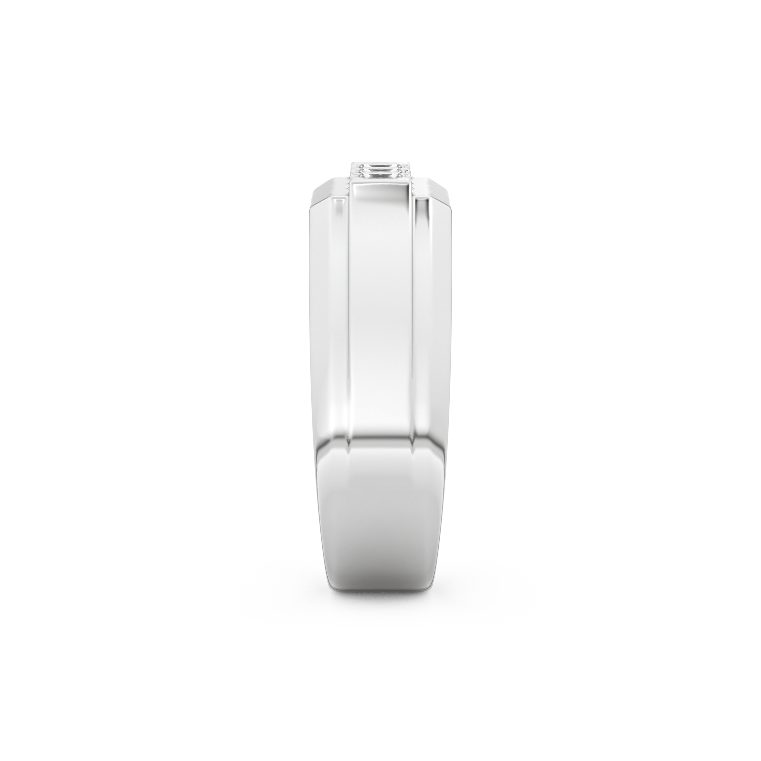 0.536 TCW Princess Lab Grown Diamond Men's Wedding Band