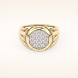 0.417 TCW Round Shaped Moissanite Multi Stone Men's Wedding Band