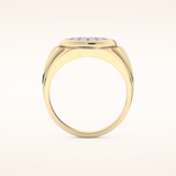 0.417 TCW Round Shaped Moissanite Multi Stone Men's Wedding Band