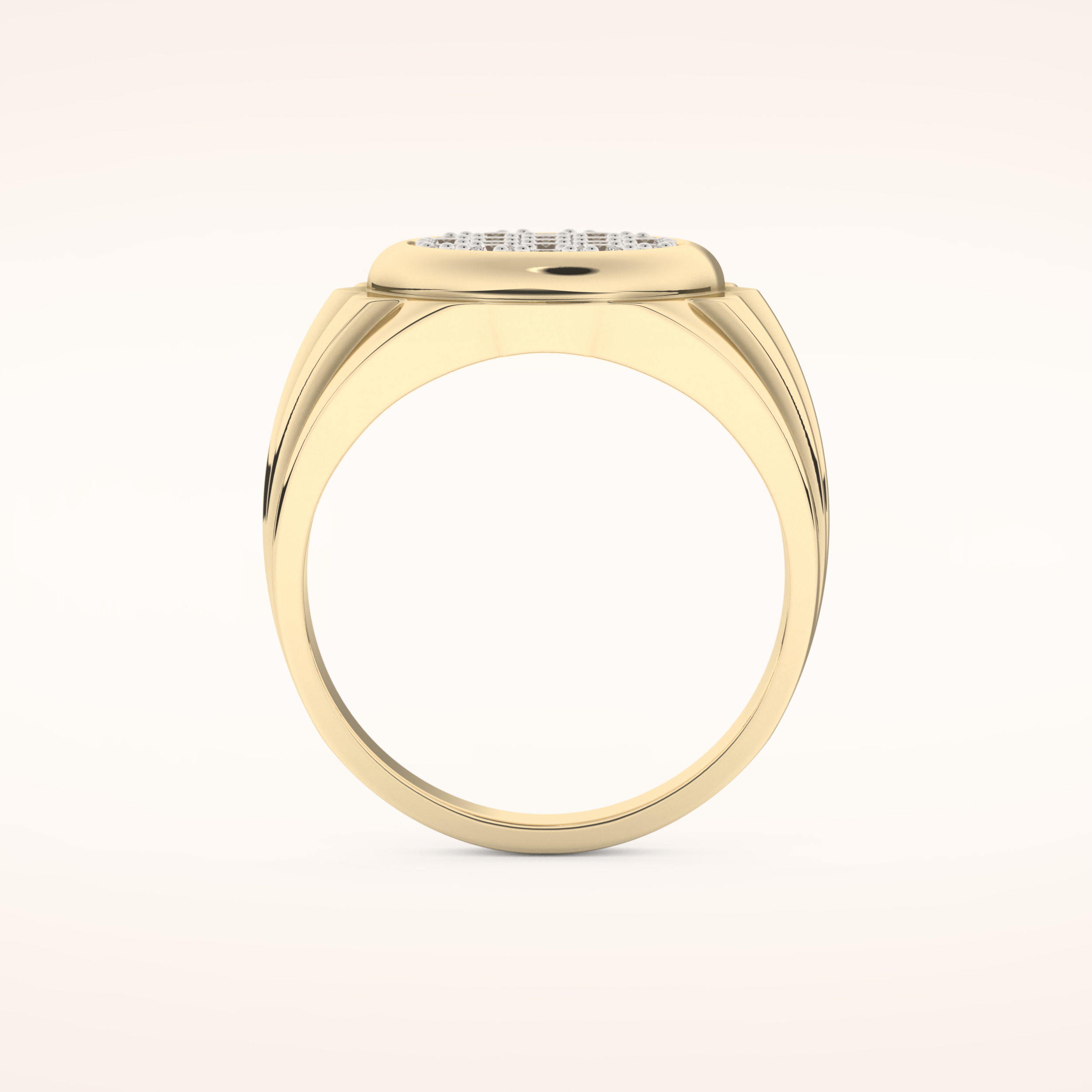 0.417 TCW Round Shaped Moissanite Multi Stone Men's Wedding Band