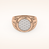 0.417 TCW Round Shaped Moissanite Multi Stone Men's Wedding Band