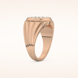 0.417 TCW Round Shaped Moissanite Multi Stone Men's Wedding Band