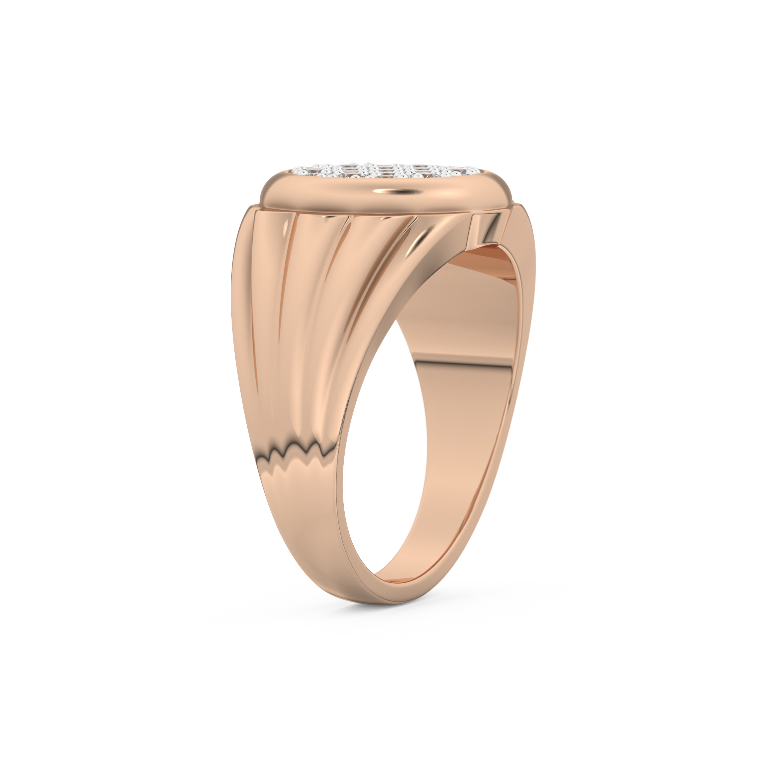 0.417 TCW Round Lab Grown Diamond Men's Wedding Band
