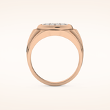 0.417 TCW Round Shaped Moissanite Multi Stone Men's Wedding Band