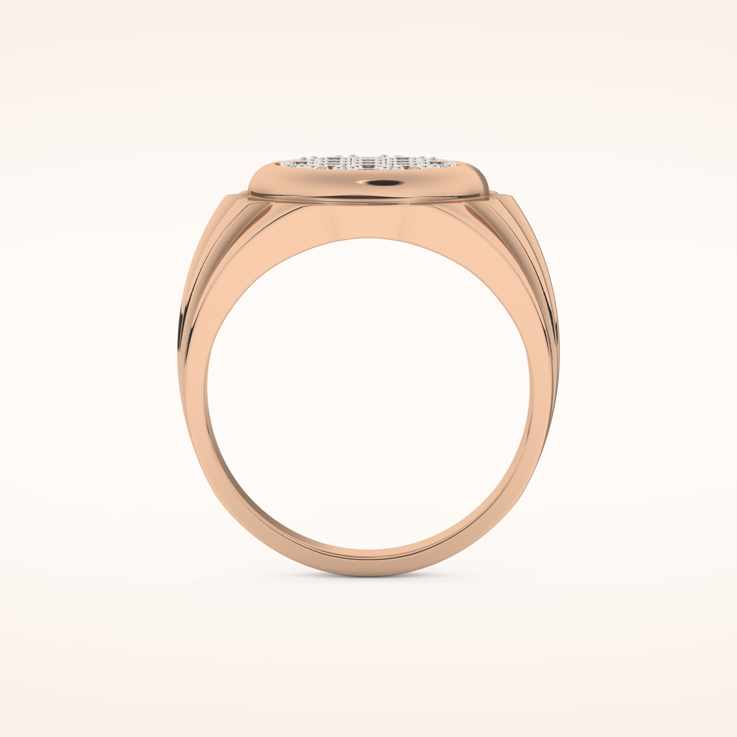0.417 TCW Round Shaped Moissanite Multi Stone Men's Wedding Band
