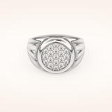0.417 TCW Round Shaped Moissanite Multi Stone Men's Wedding Band