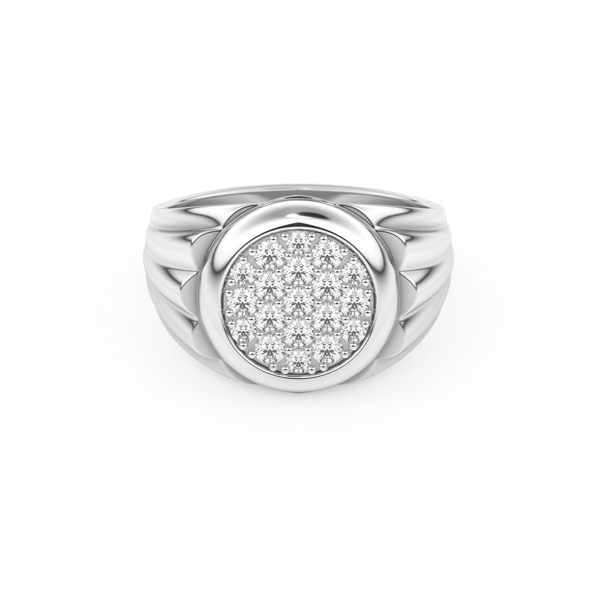 0.417 TCW Round Lab Grown Diamond Men's Wedding Band