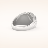 0.417 TCW Round Shaped Moissanite Multi Stone Men's Wedding Band