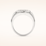 0.417 TCW Round Shaped Moissanite Multi Stone Men's Wedding Band