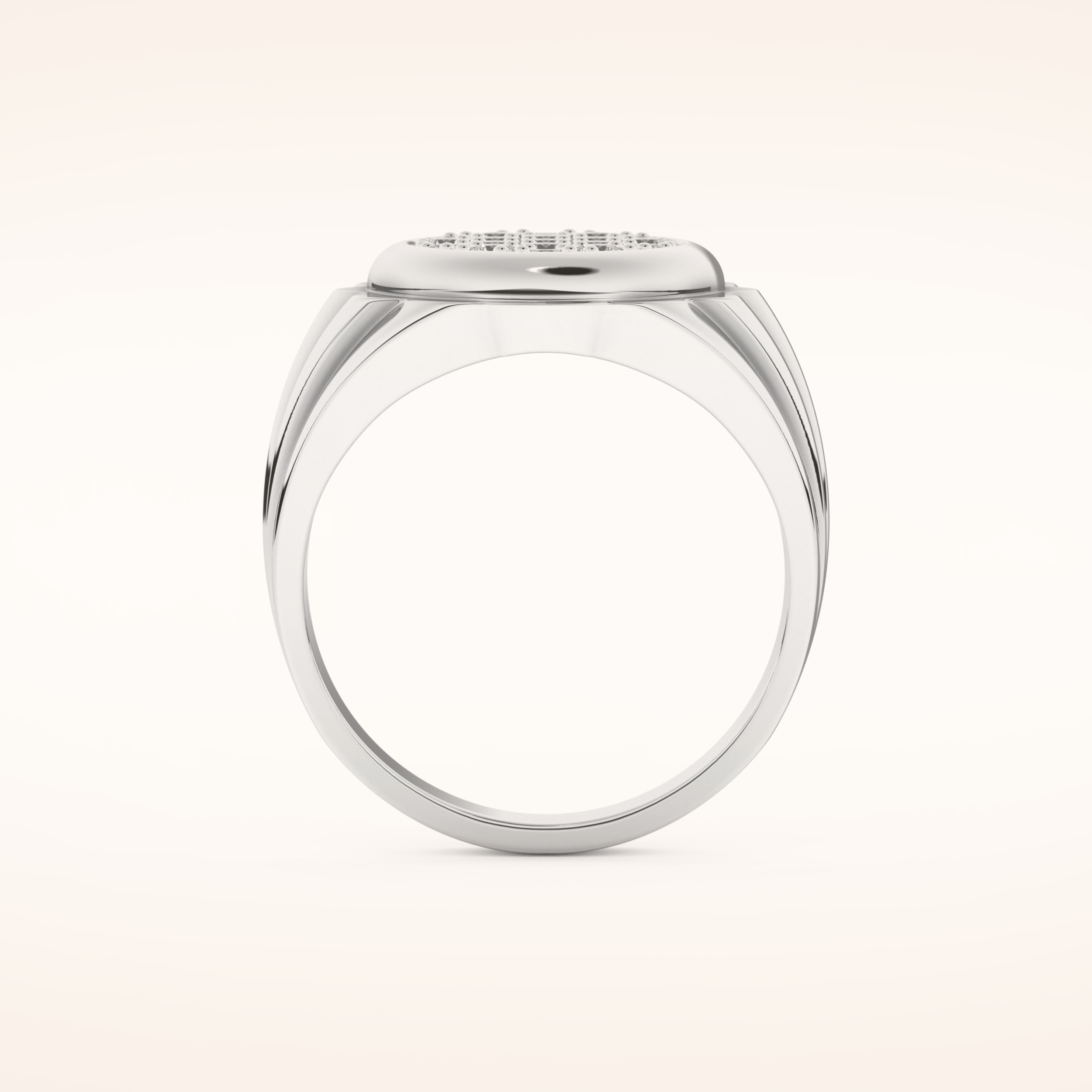 0.417 TCW Round Shaped Moissanite Multi Stone Men's Wedding Band