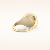 0.15 TCW Round Shaped Moissanite Signet Men's Wedding Band