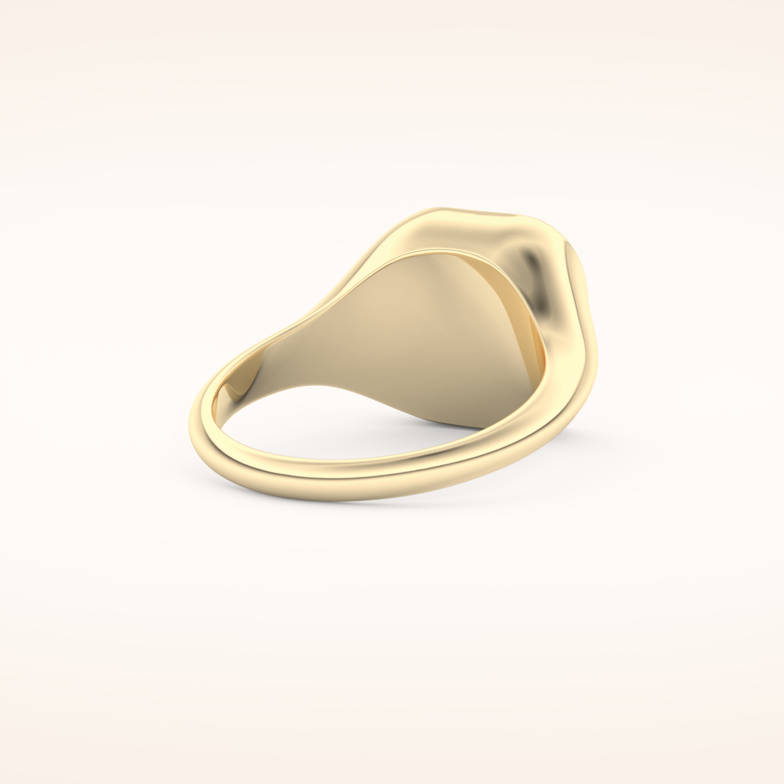 0.15 TCW Round Shaped Moissanite Signet Men's Wedding Band