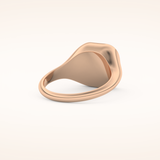 0.15 TCW Round Shaped Moissanite Signet Men's Wedding Band