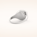 0.15 TCW Round Shaped Moissanite Signet Men's Wedding Band