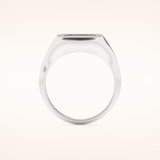 0.15 TCW Round Shaped Moissanite Signet Men's Wedding Band