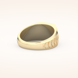 0.381 TCW Round & Princess Shaped Moissanite Signet Men's Wedding Band