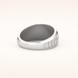 0.381 TCW Round & Princess Shaped Moissanite Signet Men's Wedding Band