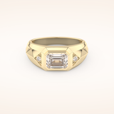 Patterned Men's Wedding Band
