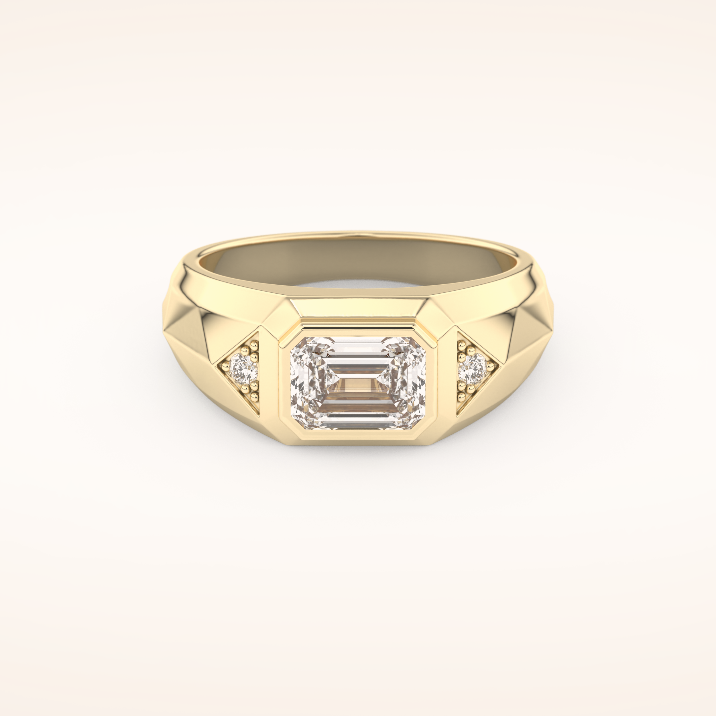 Patterned Men's Wedding Band