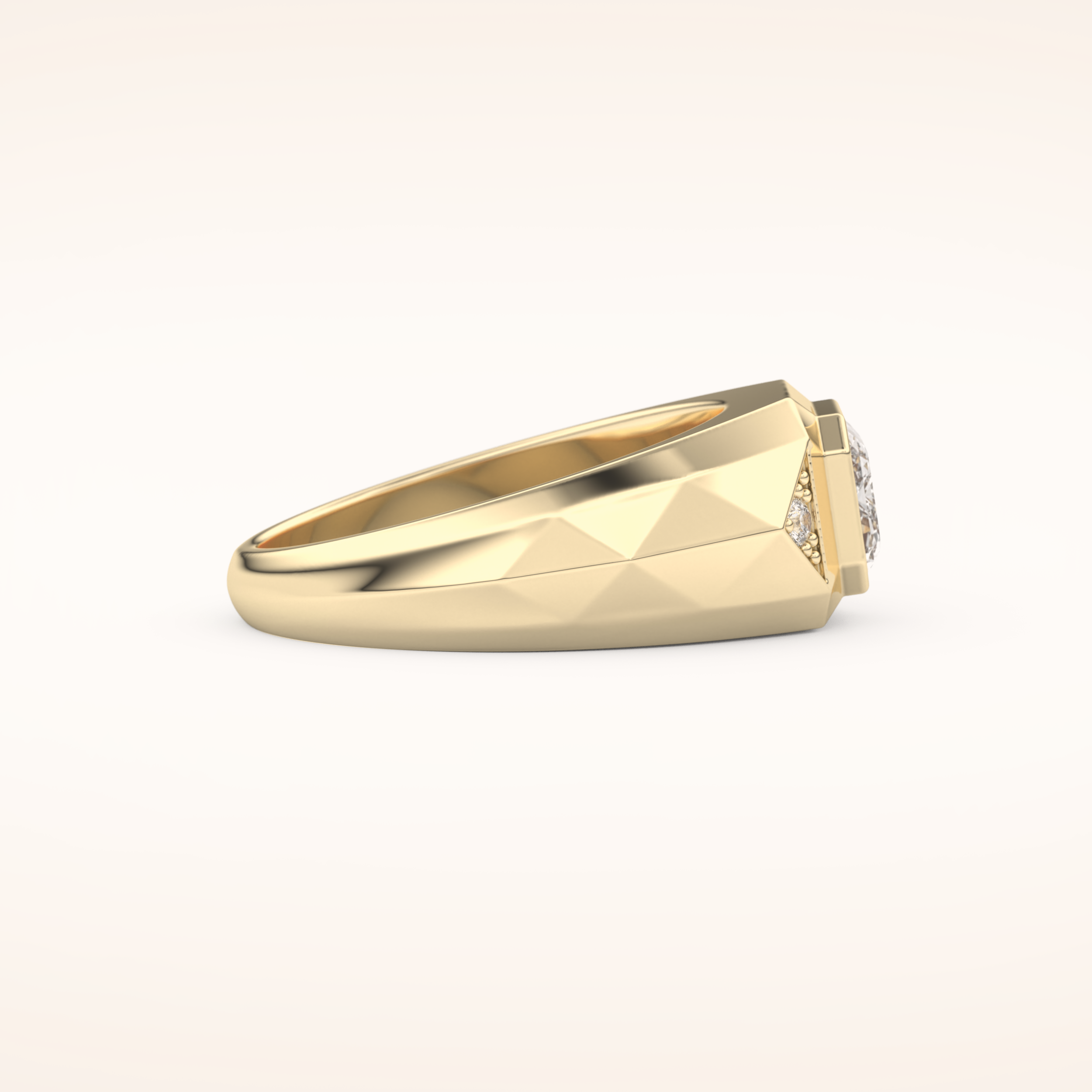 Patterned Men's Wedding Band