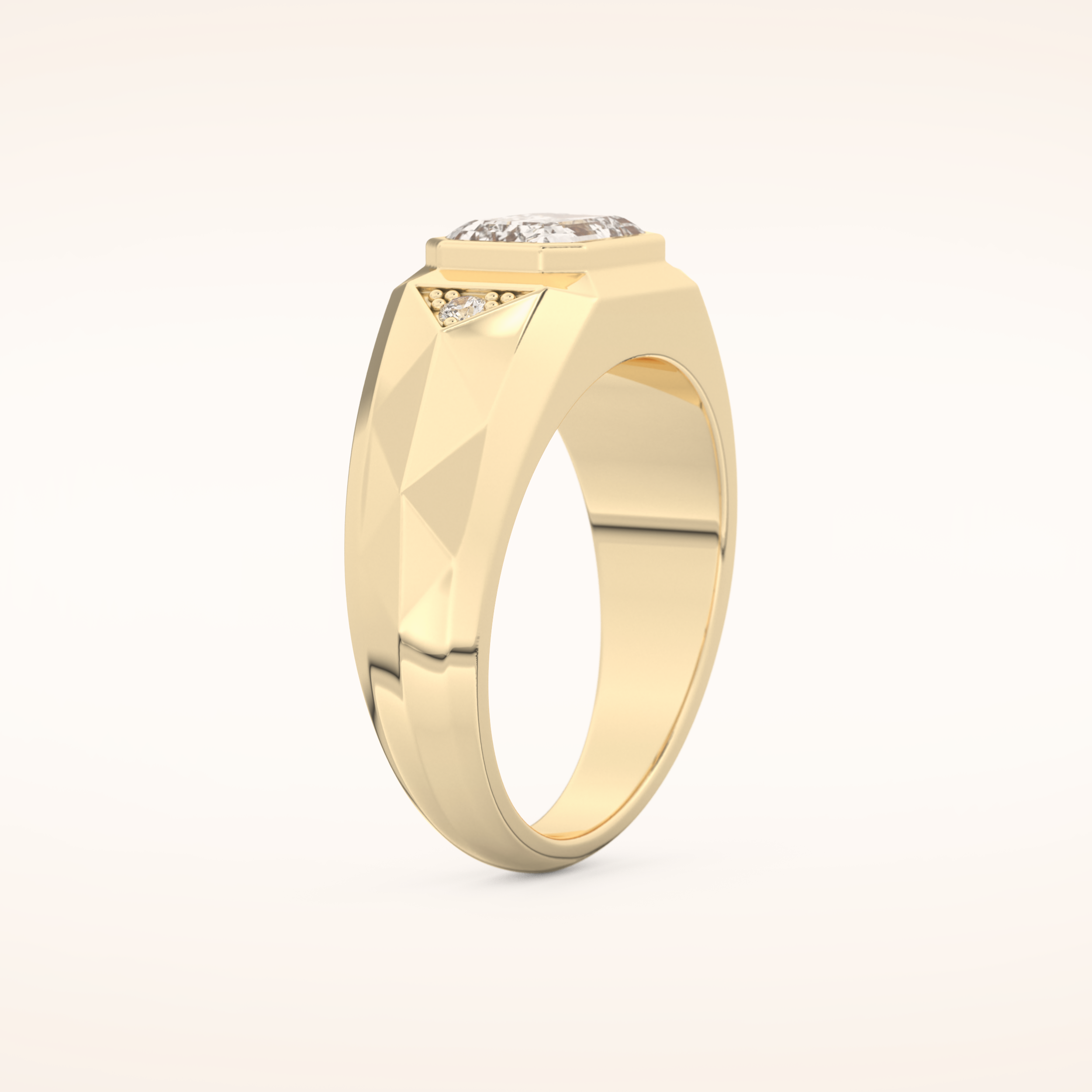 Patterned Men's Wedding Band