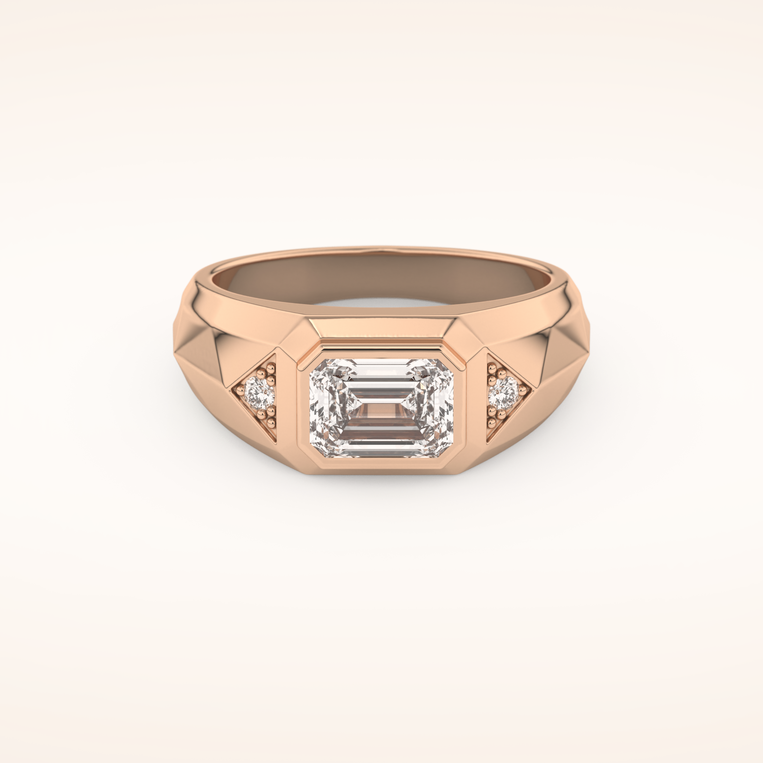 Patterned Men's Wedding Band