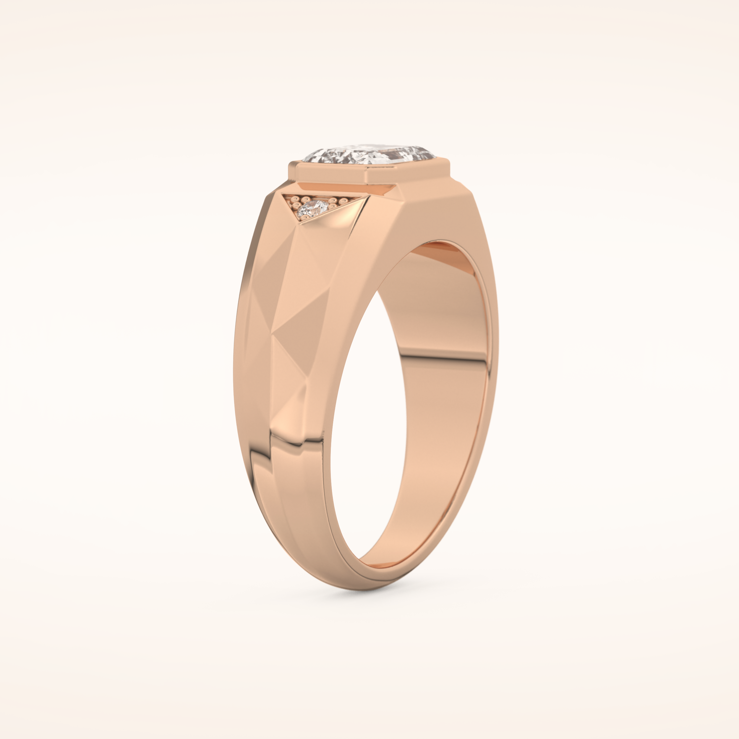 Patterned Men's Wedding Band