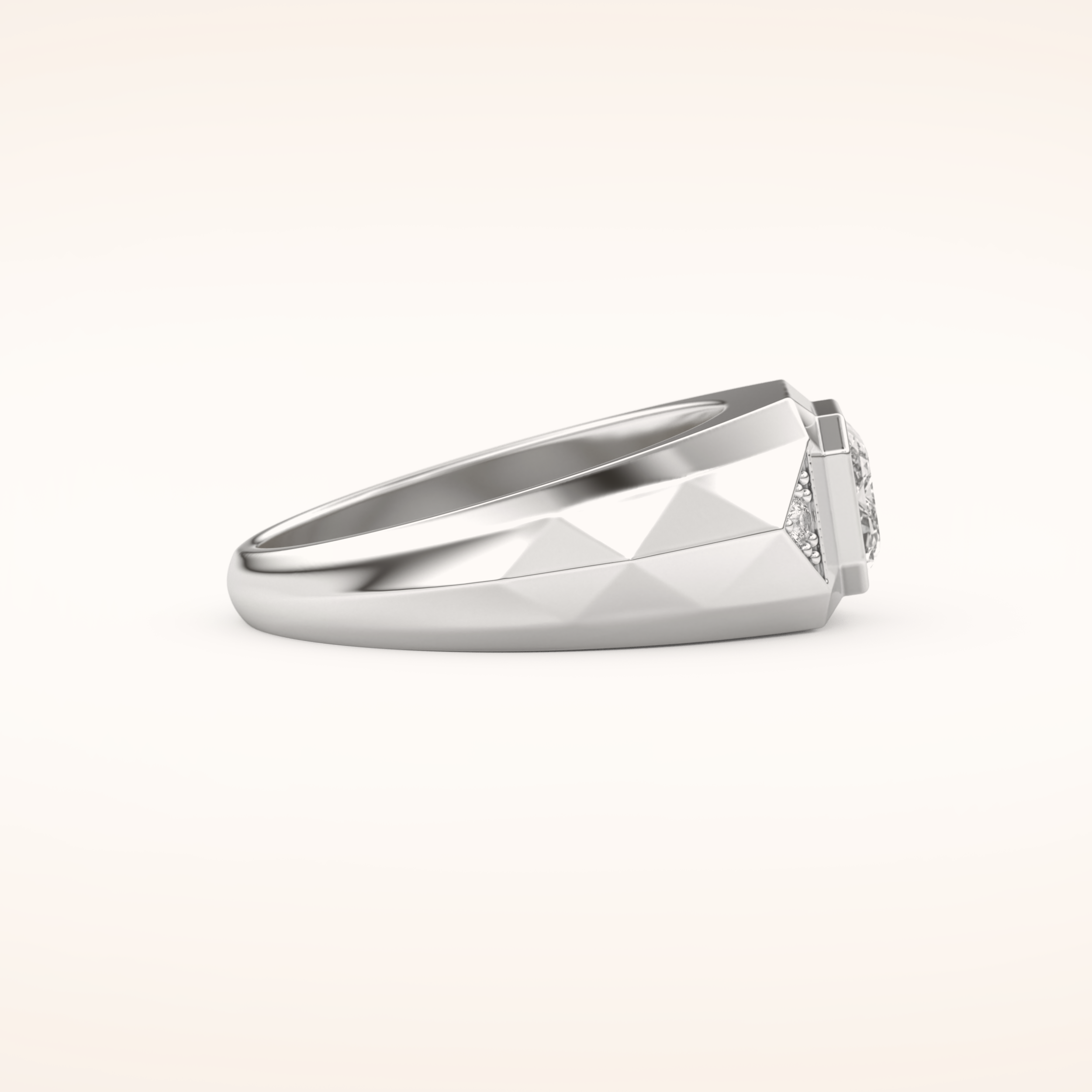 Patterned Men's Wedding Band